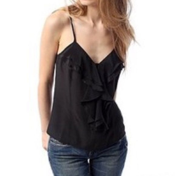 NWT Urban Outfitters Silence + Noise 100% Silk Ruffle Front Tank Blouse size XS - Picture 1 of 8